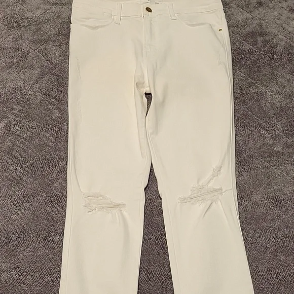 Frame Denim, "Le High Skinny" White Jeans - Picture 16 of 17